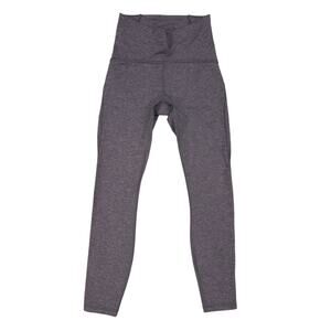 Lululemon Train Times 7/8 Leggings 25" Heathered Black Sz 4